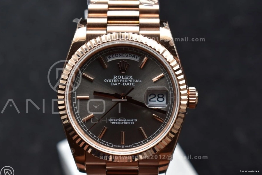 904L QF SS 36 681 (Gain DayDate Steel President Best vr3255 Edition Weight) Bracelet Dial Seasonal on V5 Grey 0726